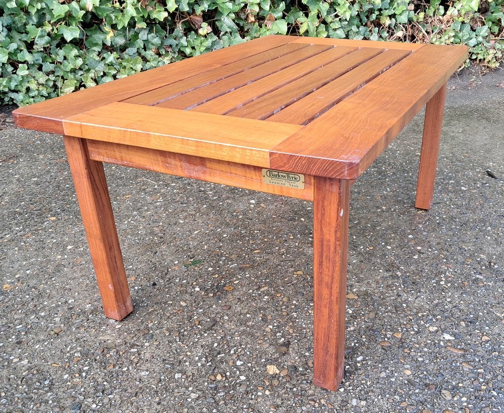 Barlow Tyrie kleine bijzettafel lengte 75,5 x 48 cm, Ophalen, Gebruikt, Uksales@teak.com, Barlow Tyrie