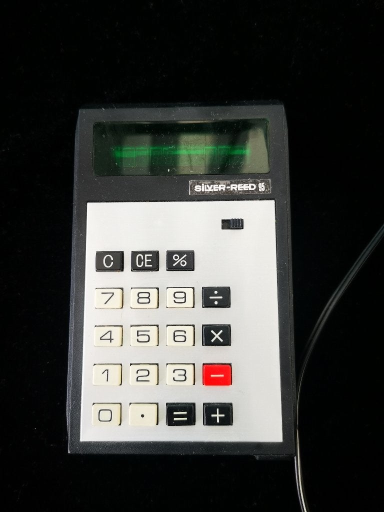 Vintage Silver Reed 85 rekenmachine Japan vfd calculator, Ophalen of Verzenden, Gebruikt