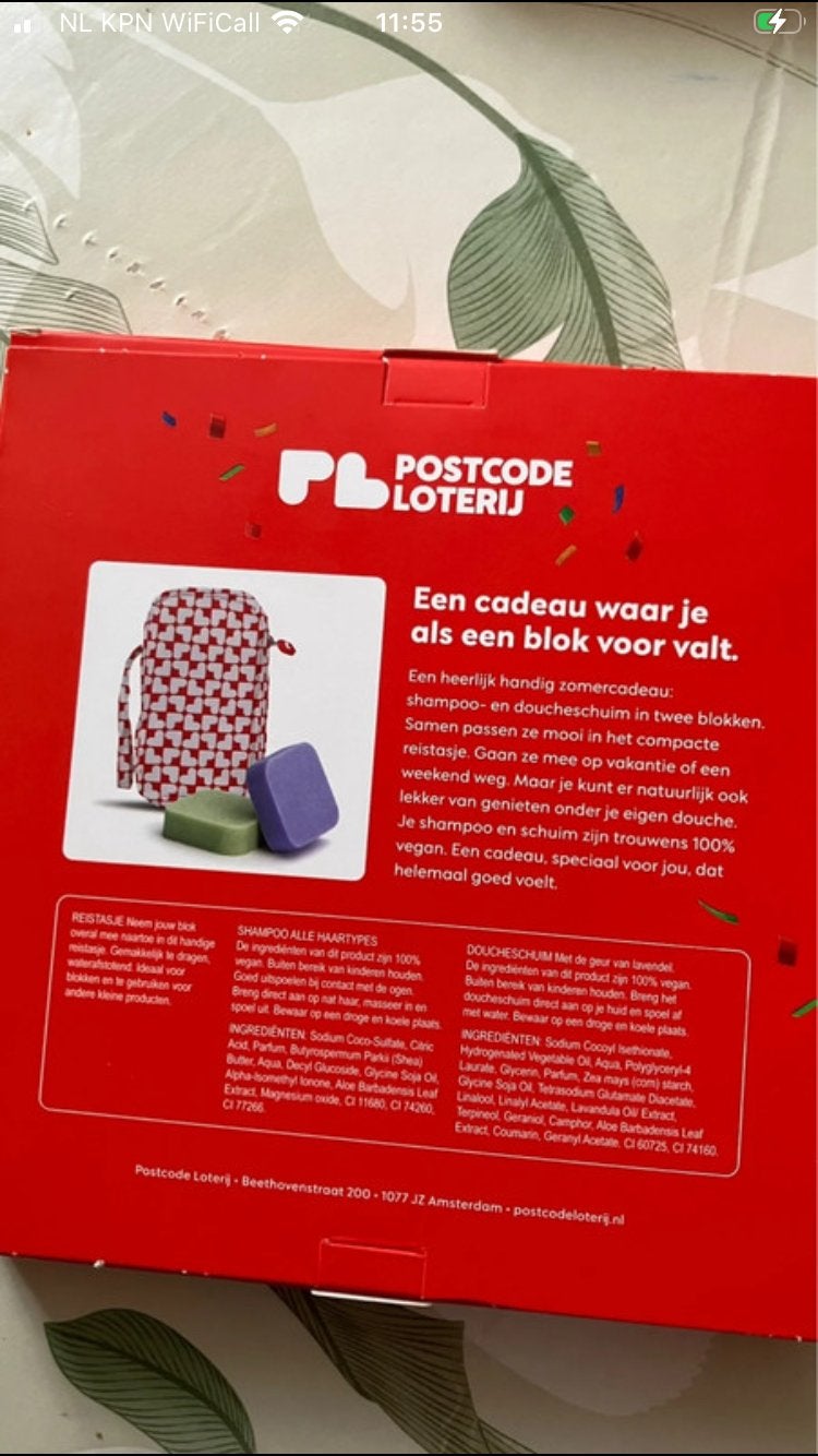 Postcode Loterij HEMA Reis set: Shampoo, Doucheschuim & Tasj, Ophalen of Verzenden, Nieuw, Bad & Douche