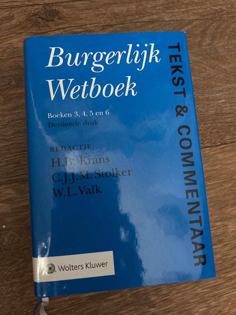 Burgerlijk Wetboek Boeken 3, 4, 5 en 6 - 13e druk, Verzenden, H.B. Krans, C.J.J.M. Stolker, W.L. Valk, Gamma, WO