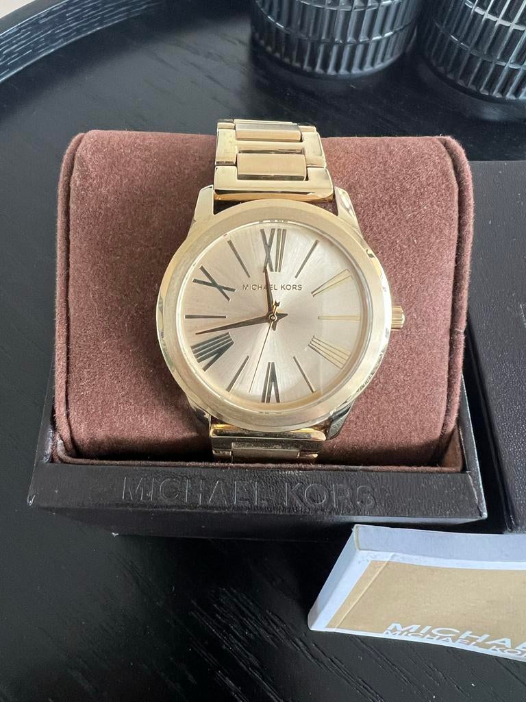 Michael Kors dameshorloge goudkleurig, Sieraden, Tassen en Uiterlijk, Horloges | Dames, Overige merken, Gebruikt, Staal, Polshorloge