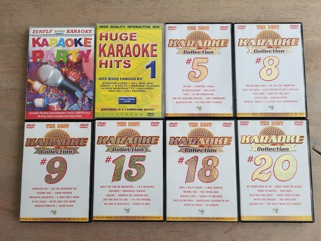 Karaoke DVD Collectie - Diverse Hits (8 DVD's), Audio, Tv en Foto, Karaoke-apparatuur, Ophalen of Verzenden, Gebruikt, Overige typen
