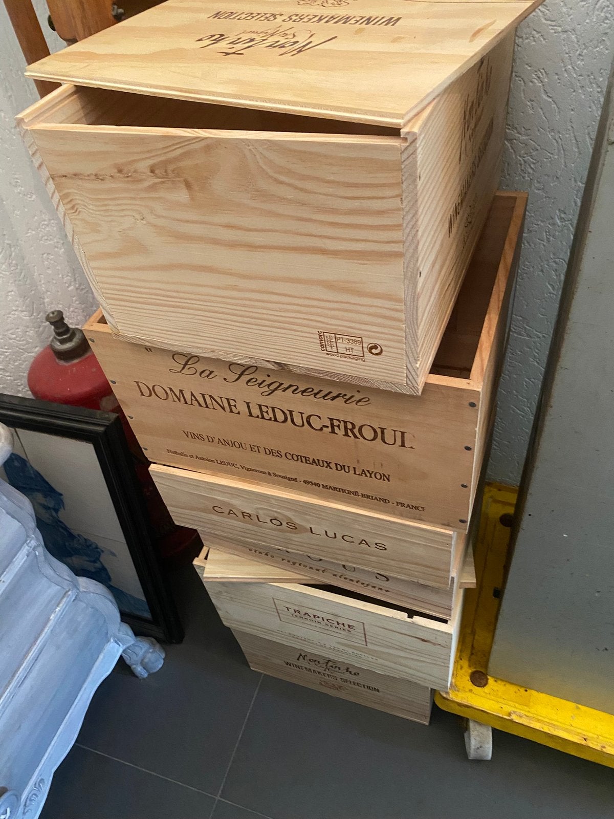 Wijnkist, Huis en Inrichting, Ophalen of Verzenden, Gebruikt, Minder dan 50 cm