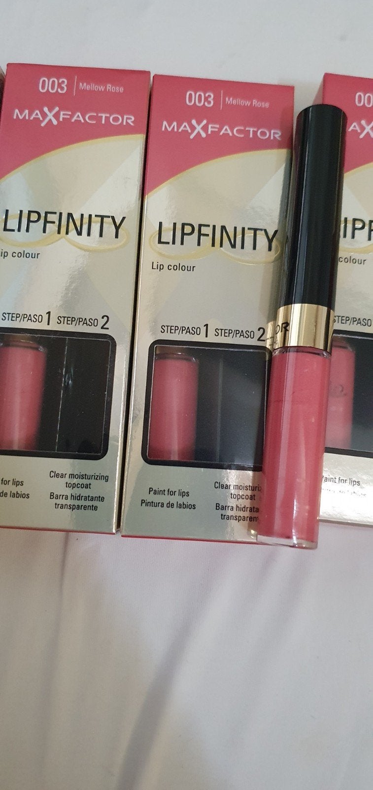 5 stuks Maxfactor lipfinity zonder topcoat nr 003, Verzenden, Nieuw, Overige kleuren, Lippen