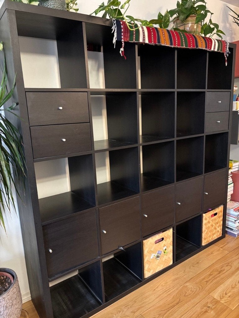 IKEA Kallax kast 182x182 cm met lades en deuren, Huis en Inrichting, Ophalen, Gebruikt, Met lade(s), 150 tot 200 cm