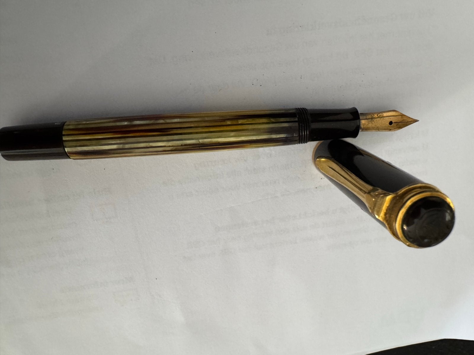 Pelikan schildpadlook vulpotlood en vulpen 14 karaat, Gebruikt, Pelikan, Verzenden, Pelikan