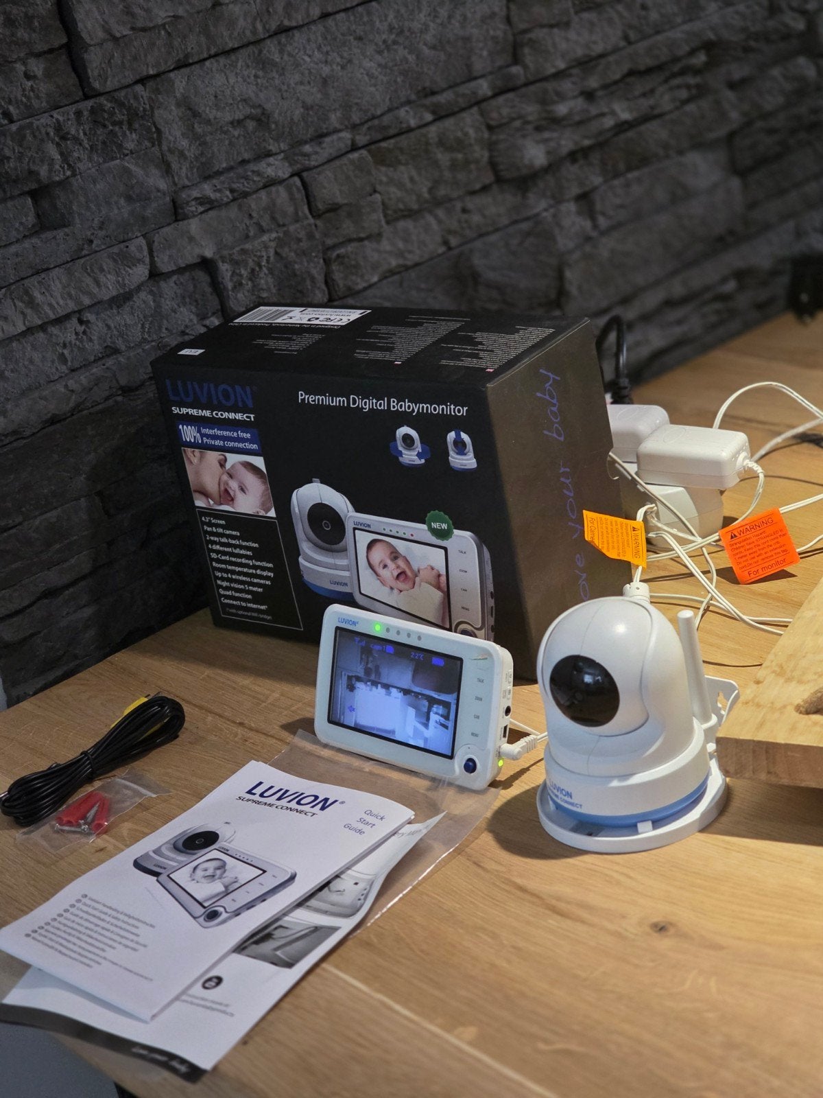 Luvion supreme connect babymonitor set, Kinderen en Baby's, Babyfoons, Ophalen of Verzenden, 250 meter of meer, Camera