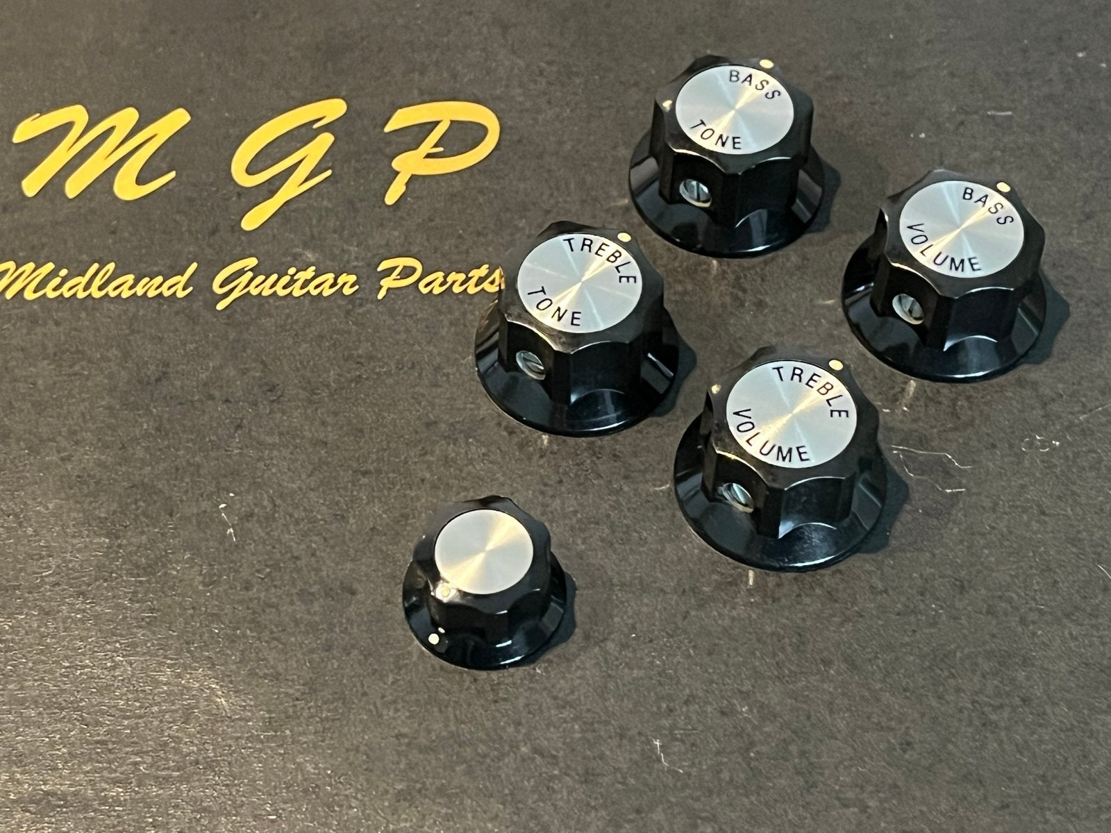 Originele Rickenbacker silver top control knobs., Ophalen of Verzenden, Nieuw, Elektrische gitaar