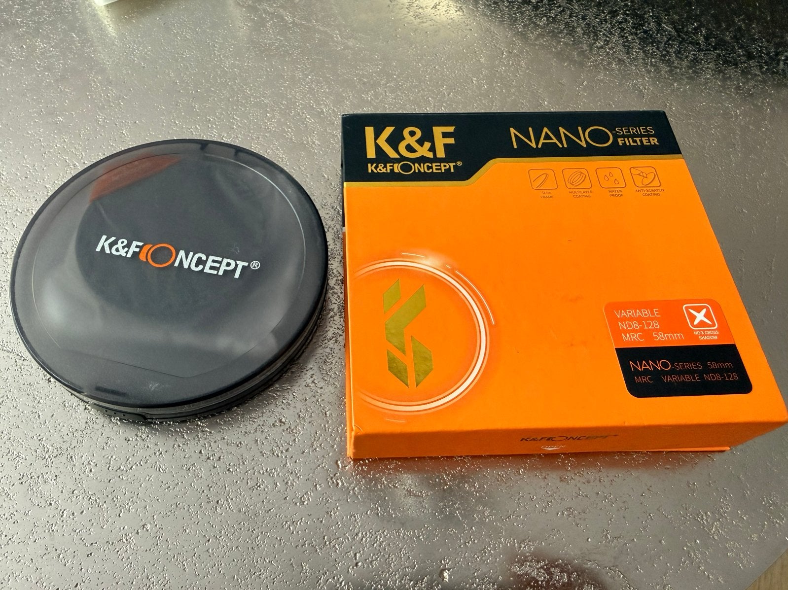 K&F Concept Nano-X ND8-128 Variabel ND Filter 58mm, K&F Concept, Zo goed als nieuw, ND-filter, Ophalen of Verzenden