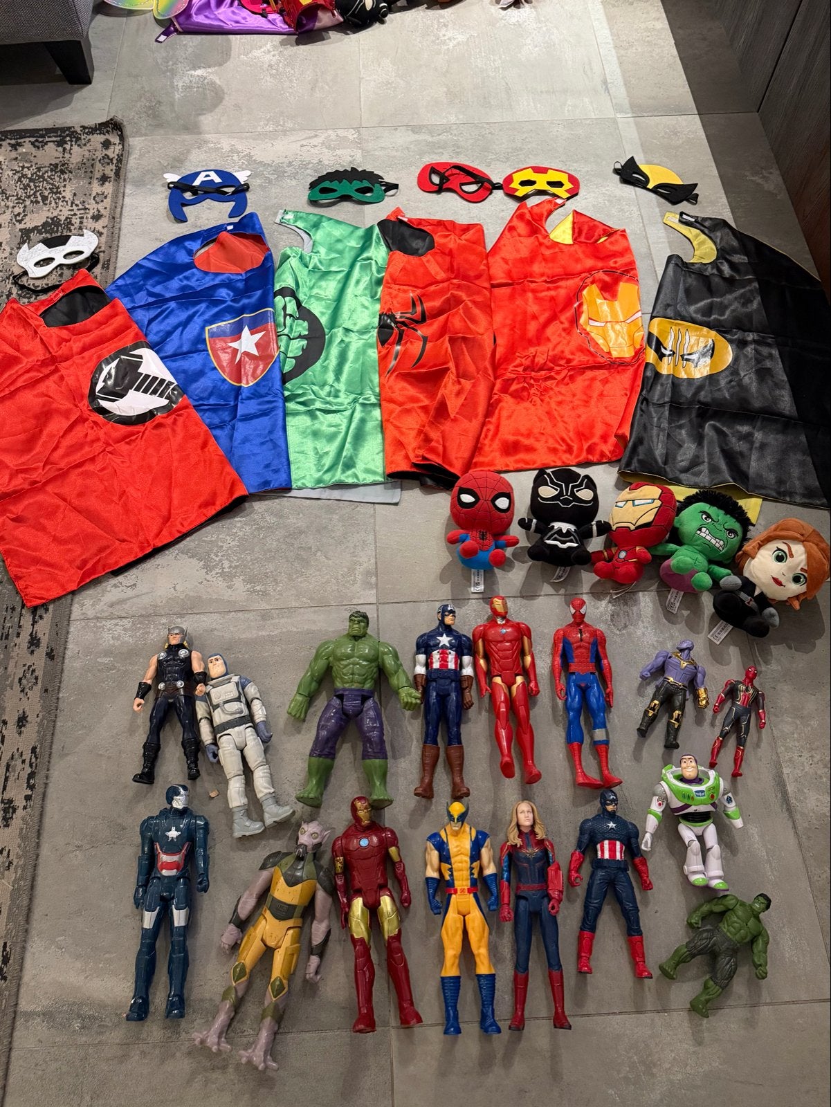 Marvel Superhelden Pakket: Capes, Knuffels & Poppen, Ophalen of Verzenden, Gebruikt