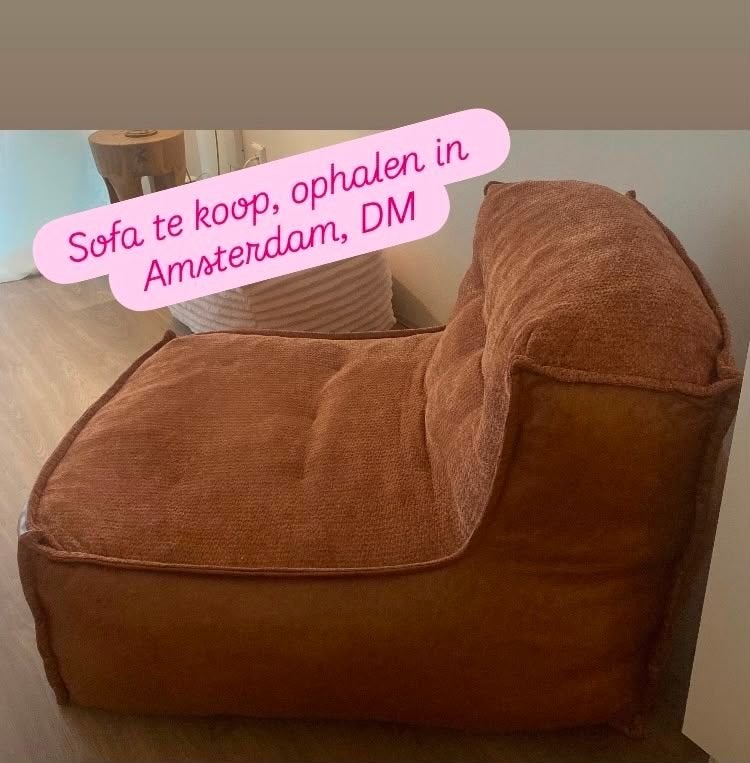 Stoel sofa bruin terracotta, Huis en Inrichting, Stoelen, Ophalen, Overige materialen, Bruin, Nieuw