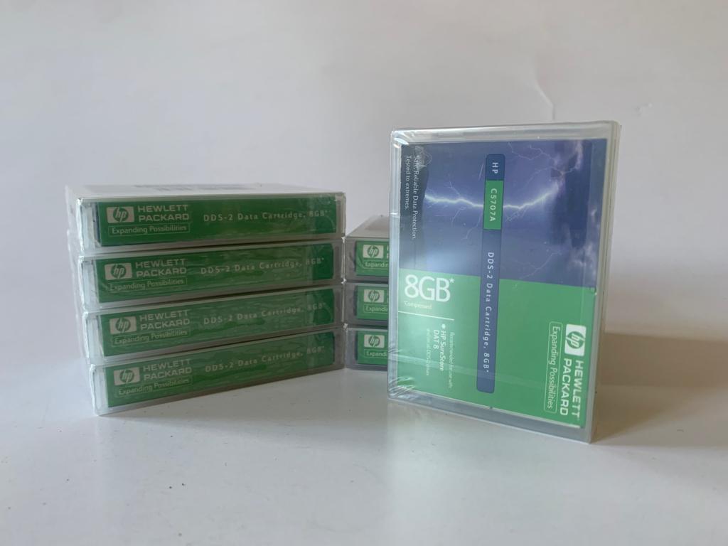 8x HP DDS-2 Data Cartridge, 8GB, C5707A, Ophalen of Verzenden, Nieuw, Overige typen, Hewlett Packard Enterprise