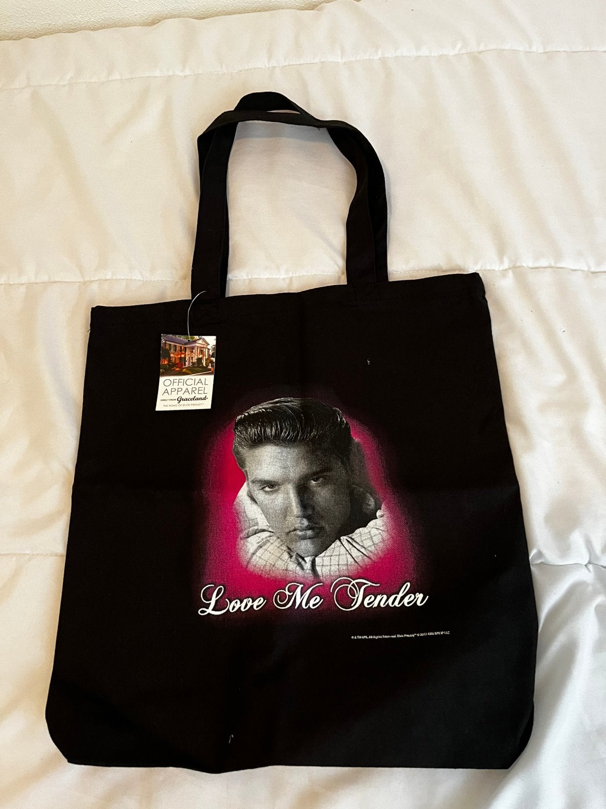 Elvis Presley schoudertas nieuw. Graceland, Sieraden, Tassen en Uiterlijk, Ophalen of Verzenden, Nieuw, Zwart, Overige typen