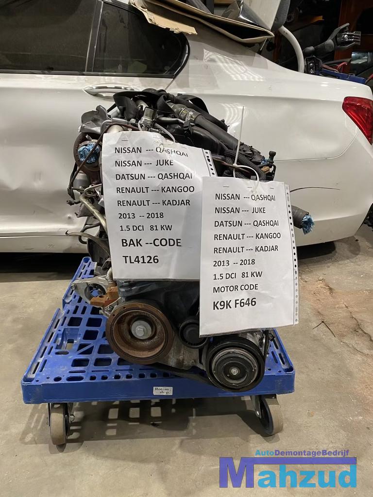 NISSAN QASHQAI JUKE 1.5 DCI 81 KW MOTORBLOK K9KF646 TURBO, Takashima 1-chome 1-1
220-8686  Yokohama, Ophalen of Verzenden, NISSAN_SR@mail.nissan.co.jp