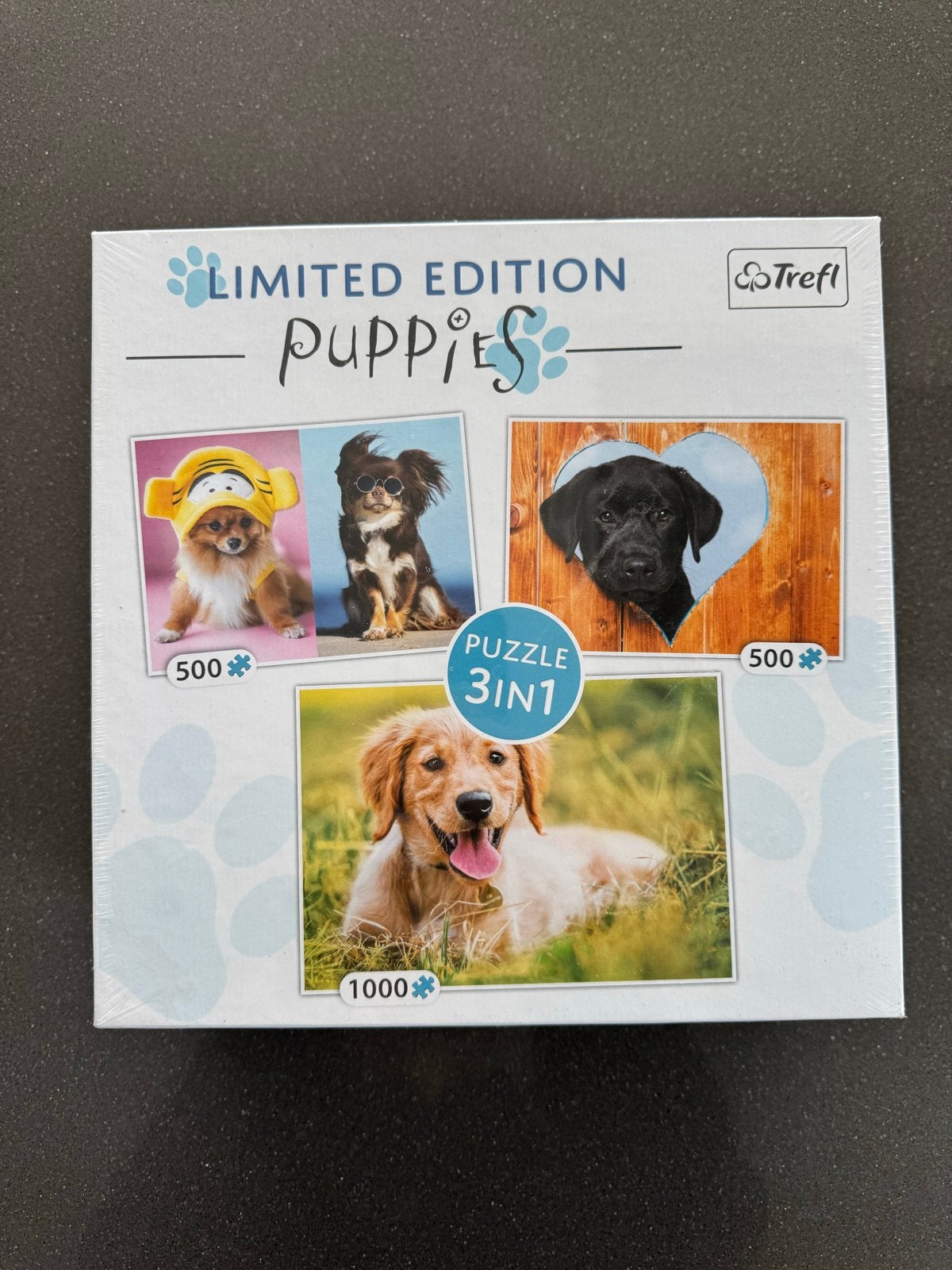 Trefl Limited Edition Puppies 3-in-1 Puzzelset, Ophalen of Verzenden, 500 t/m 1500 stukjes, Nieuw, Legpuzzel