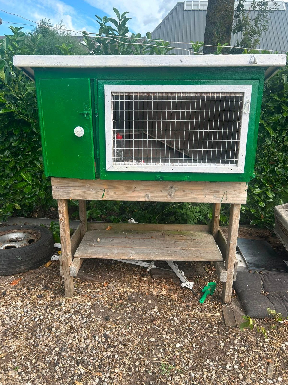 Konijnenhok op onderstel, Ophalen of Verzenden, Hok, Cavia