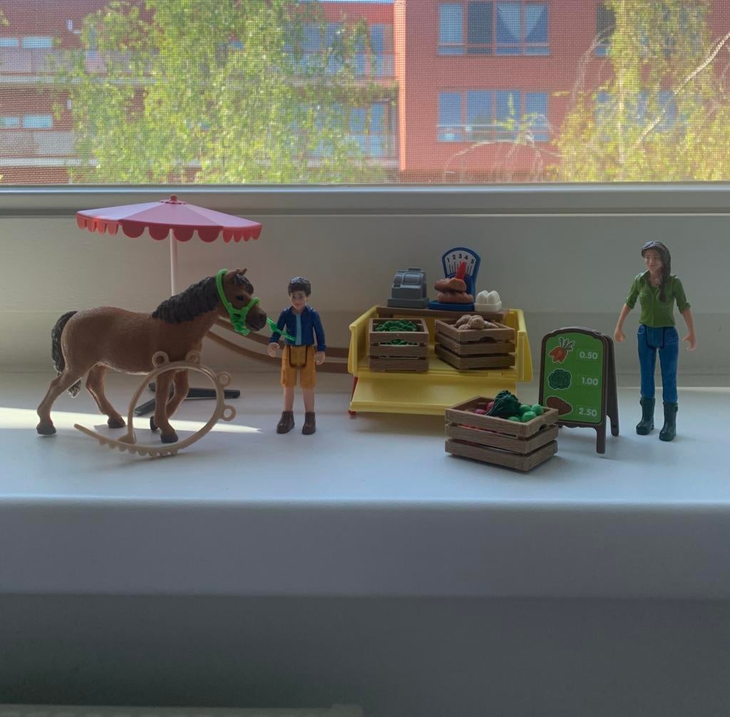Schleich Mobiele Marktkraam 42528 - Speelset, Ophalen of Verzenden, Zo goed als nieuw, Jongen of Meisje