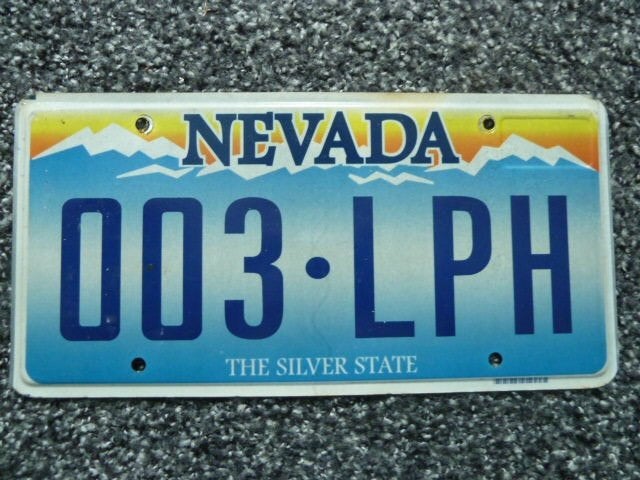 Kentekenplaat licenseplate Nevada no. 5 USA, Verzenden, Gebruikt, Auto's
