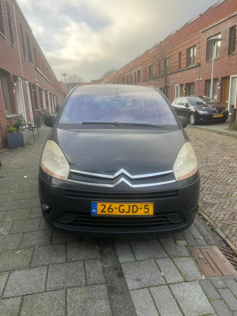 Citroën C4 (Grand) Picasso 2.0 16V AUT 2008 Zwart, Auto's, 4 cilinders, 7 stoelen, Particulier, 93 €/maand