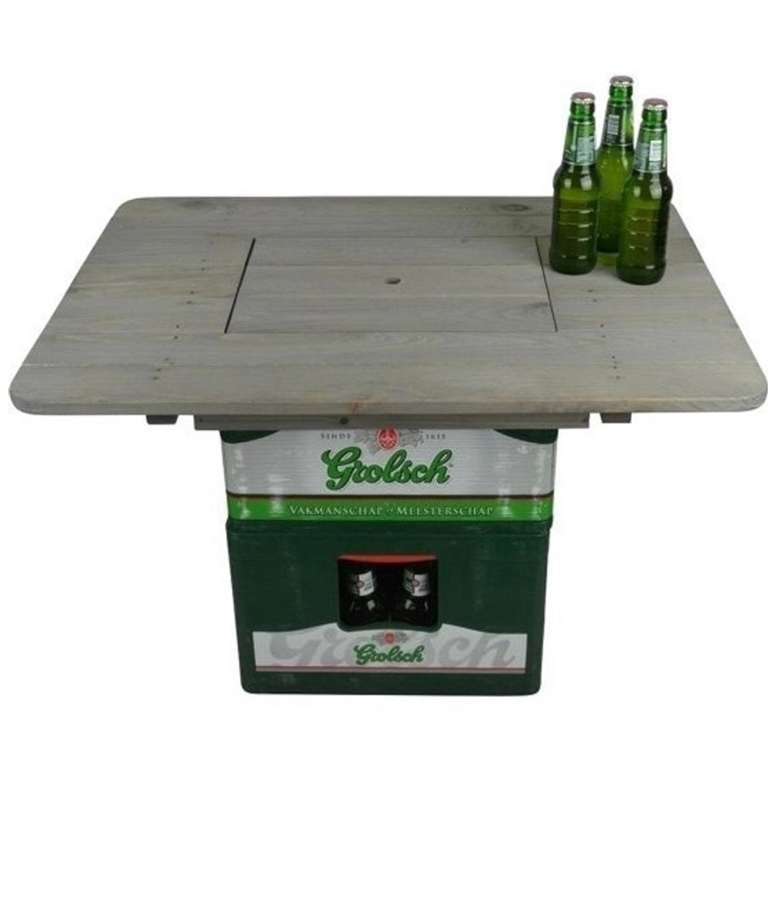 Bierkrat tafel, Ophalen, Zo goed als nieuw, Plant(en), Steen of Hout