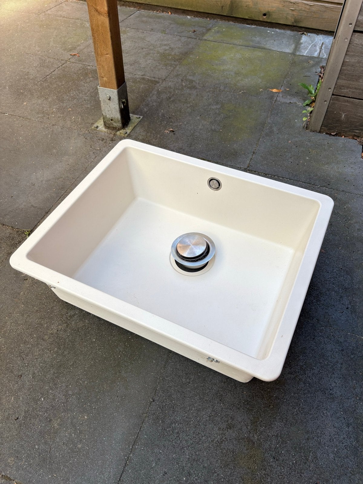 Ikea Havsen spoelbak met afvoerplug, Overige typen, Zo goed als nieuw, Steen/keramiek, Ophalen
