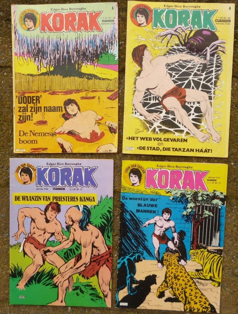 23 STUKS Tarzan comics maar nu met KORAK, zoon van .., Gelezen, Europa, Ophalen of Verzenden, Meerdere comics