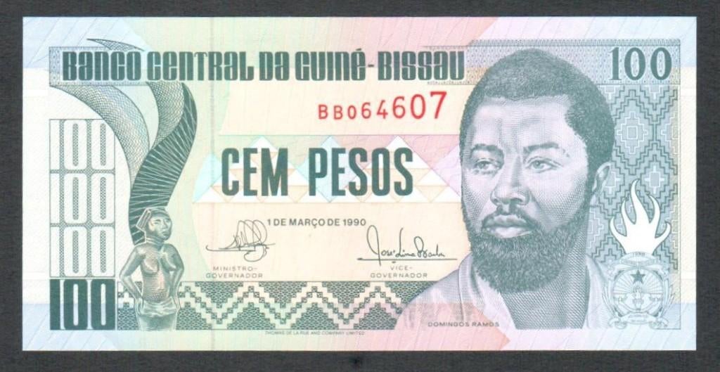 Bankbiljet - Guinee-Bissau 100 Pesos 1990 UNC., Ophalen of Verzenden, Guinee, Los biljet