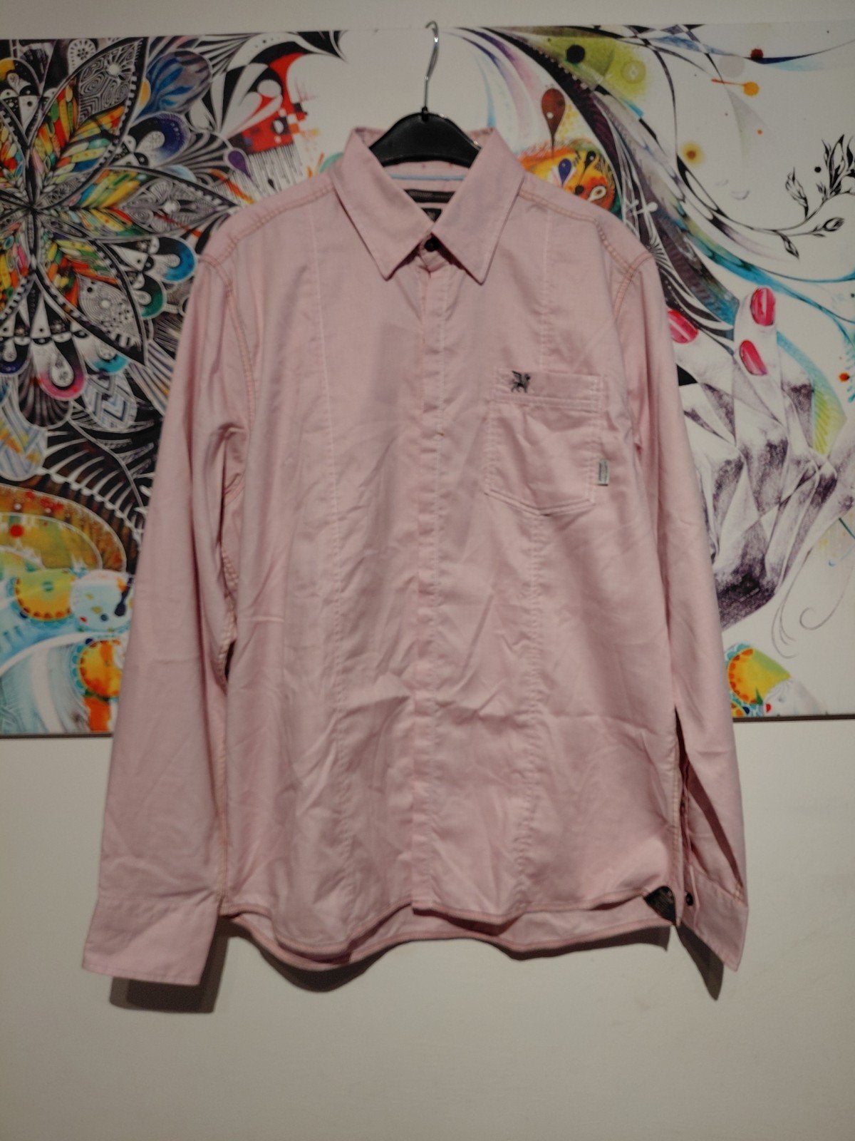Vanguard blouse maat L, Kleding | Heren, Overhemden, Ophalen of Verzenden, Zo goed als nieuw, Halswijdte 41/42 (L), Roze