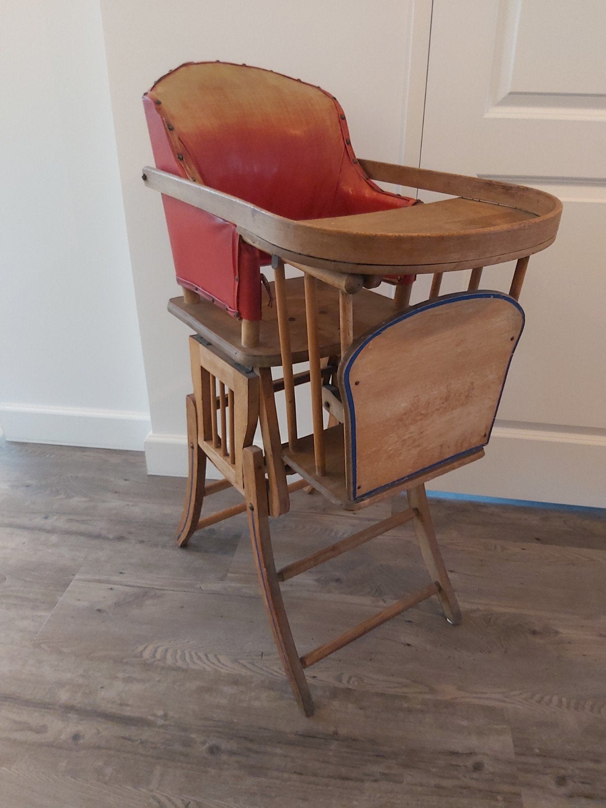 GRATIS Antiek brocante houten hobbelpaard kinderstoel potje., Ophalen