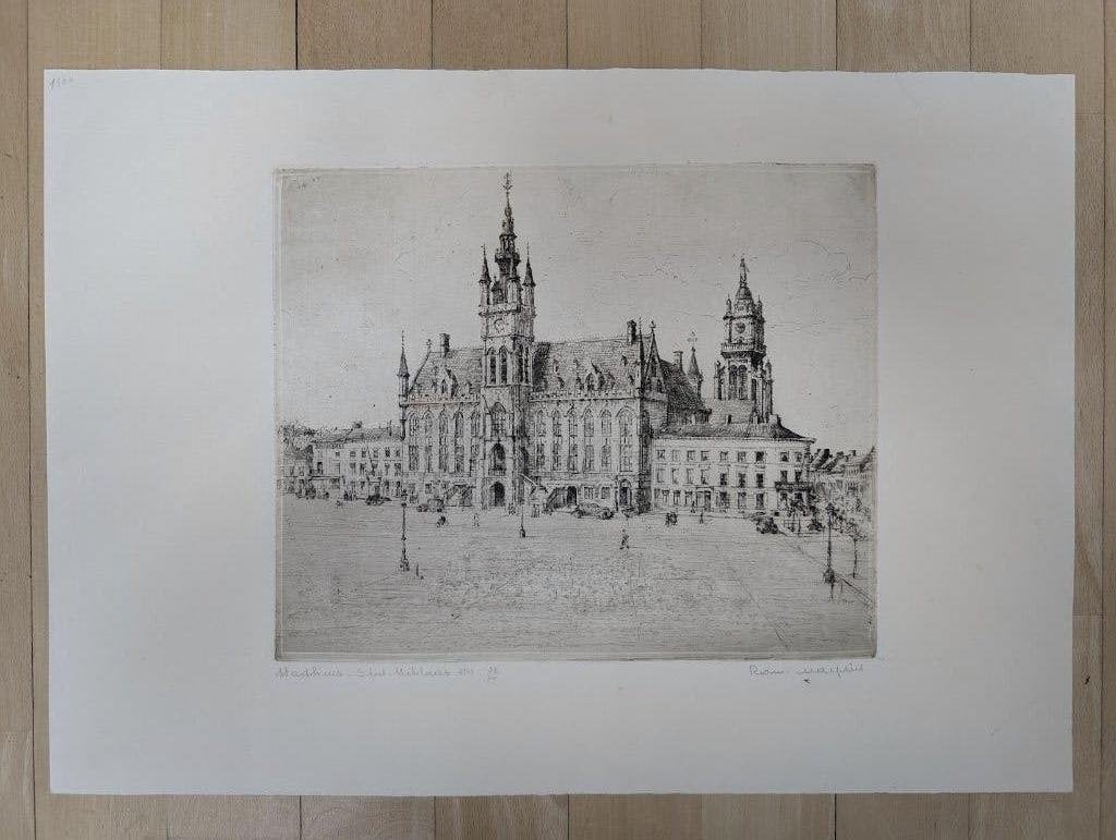 ets, Origineel, Architectuur, Ophalen of Verzenden, 23 cm