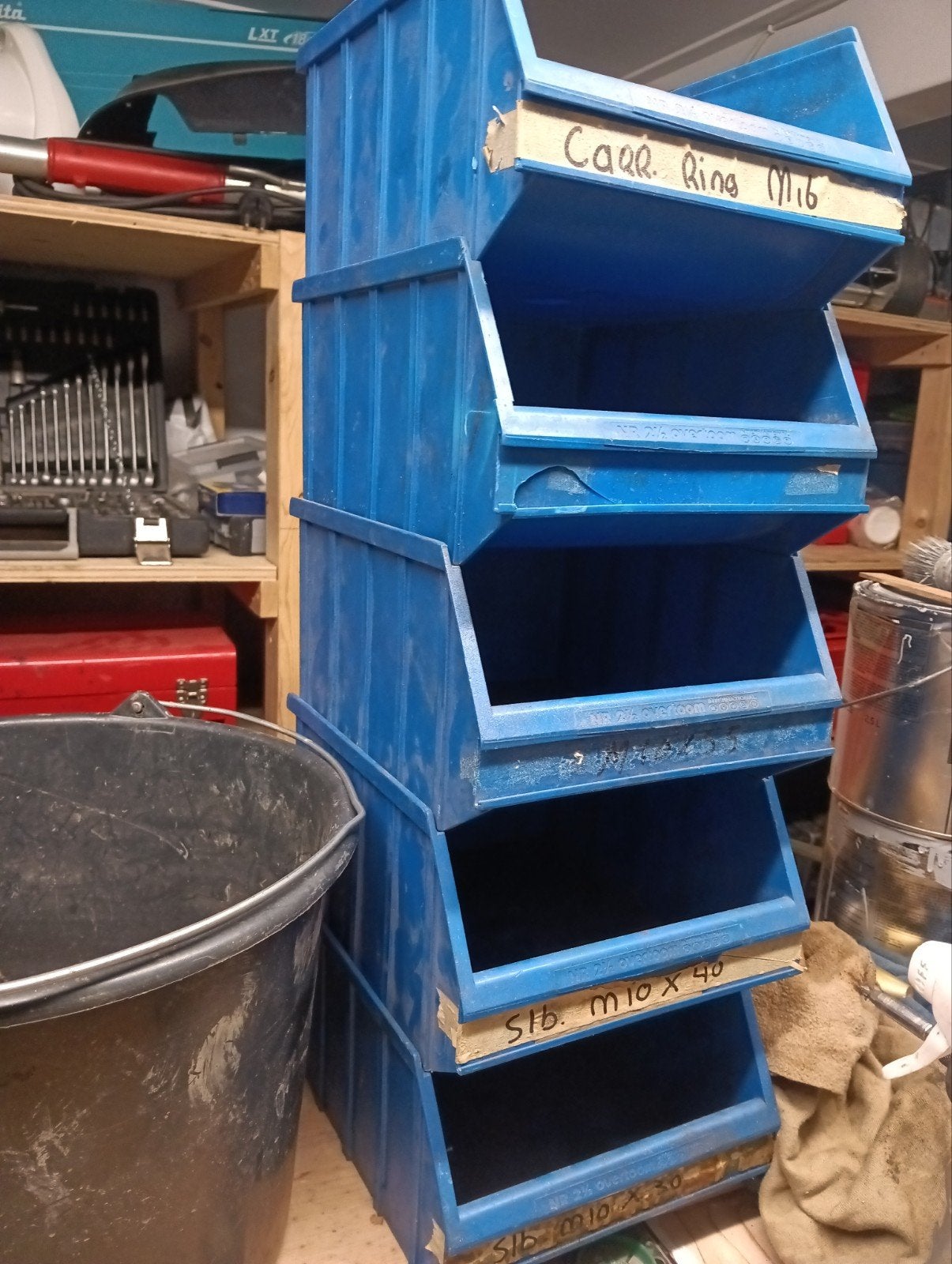 Opbergbakken stapelbaar overtoom, Ophalen of Verzenden, Minder dan 40 cm, Minder dan 35 cm