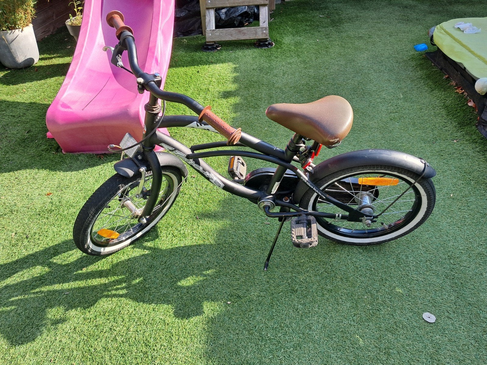 Kinderfiets 16 inch, Fietsen en Brommers, Ophalen, Velgrem, Black Cruiser, 16 tot 20 inch