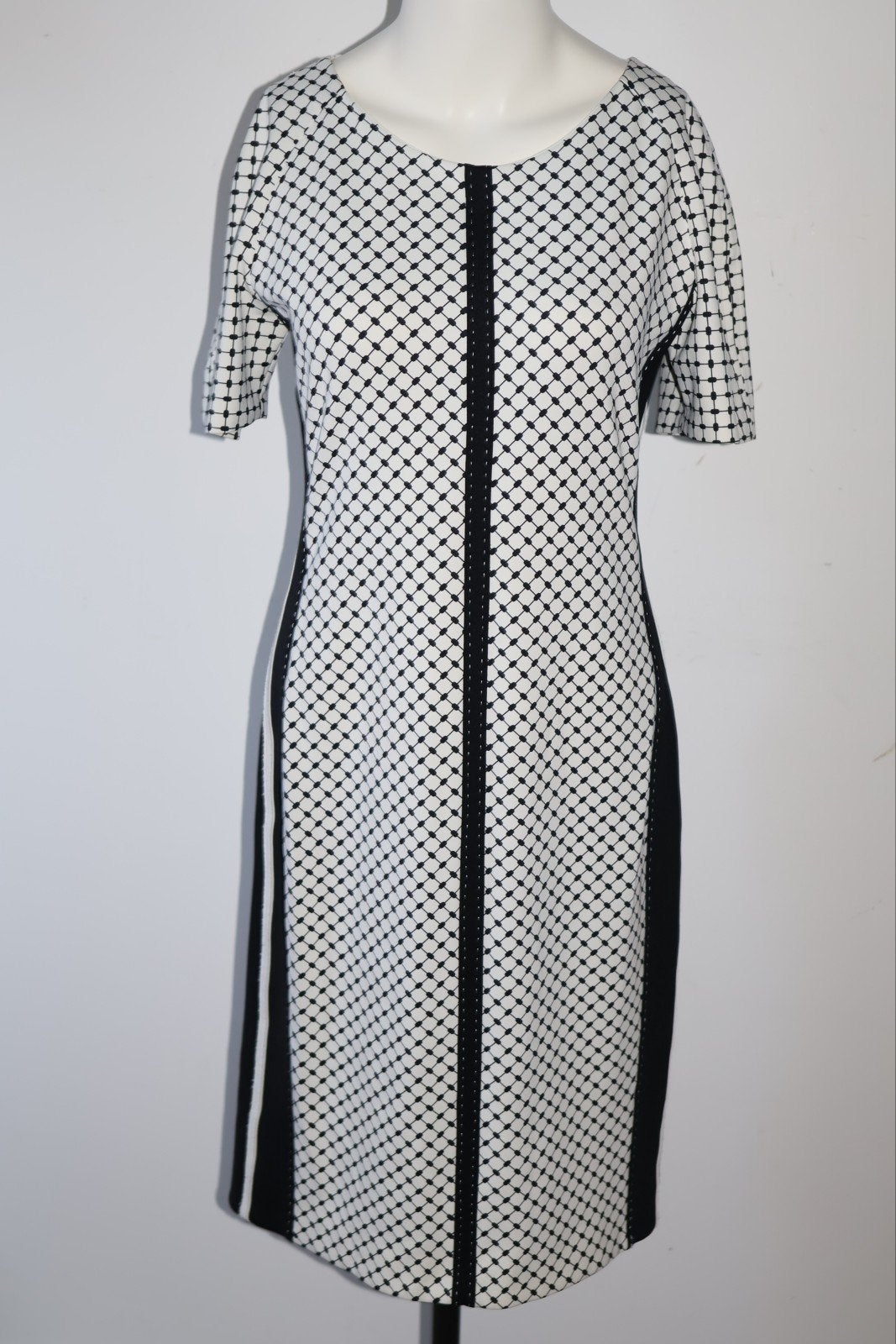 Marccain travelstof jurk wit/zwart, maat 38 / M, Kleding | Dames, NL, Marccain.nl, Marccain, Ophalen of Verzenden