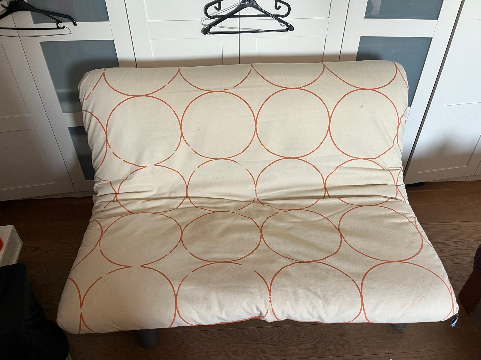 Slaapbank met dik matras, Ophalen, Gebruikt, Tweepersoons, 140 cm