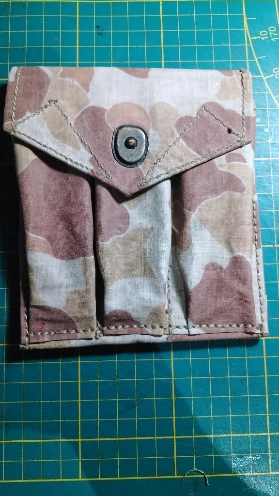 USMC, Pacific - 'Riggermade' pistolmagezijnen houder, Verzamelen, Militaria | Tweede Wereldoorlog, Verzenden, Marine, Amerika