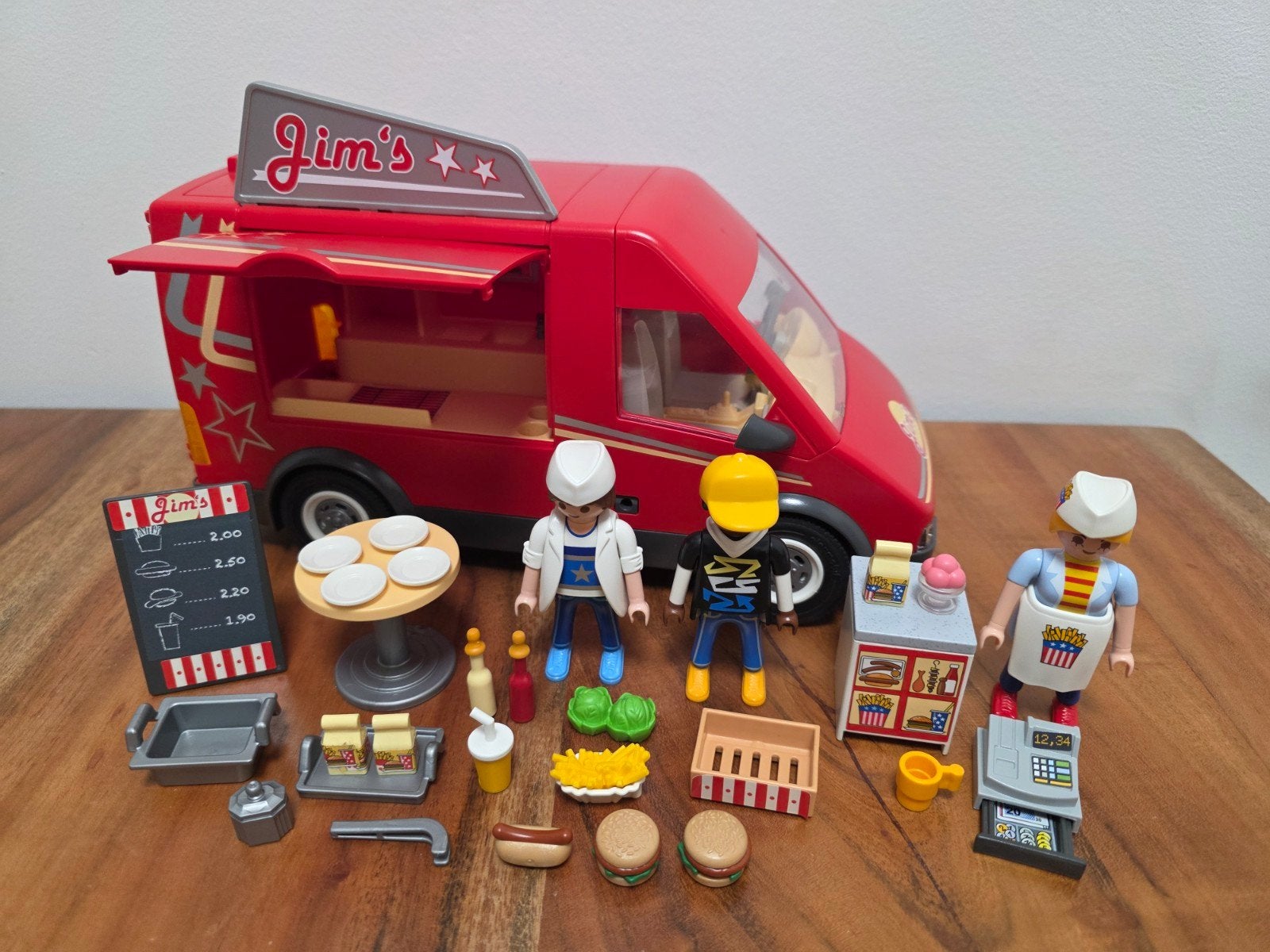 Playmobil 5677 Jim's foodtruck frietkraam en serveerster, Ophalen of Verzenden, Gebruikt