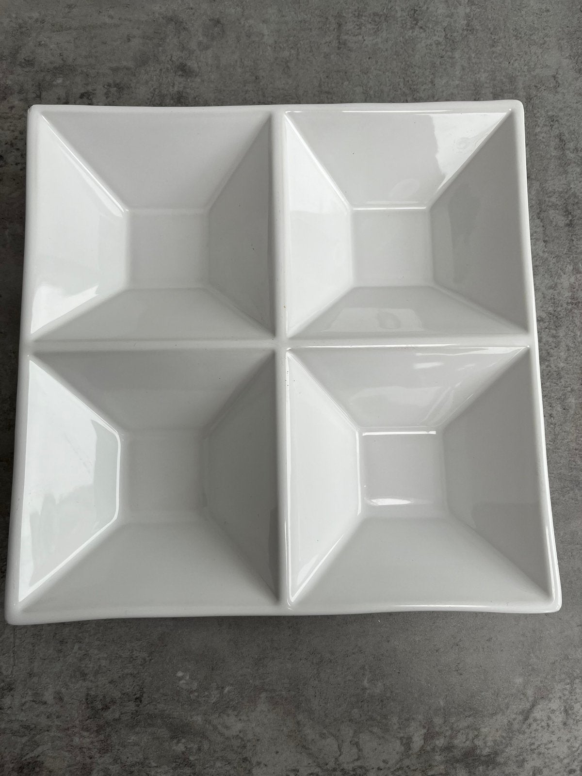 ASA selection 91 4-vak schaaltjes wit vierkant 21,5 cm, Gebruikt, Ophalen of Verzenden, Schaal of Schalen, Modern