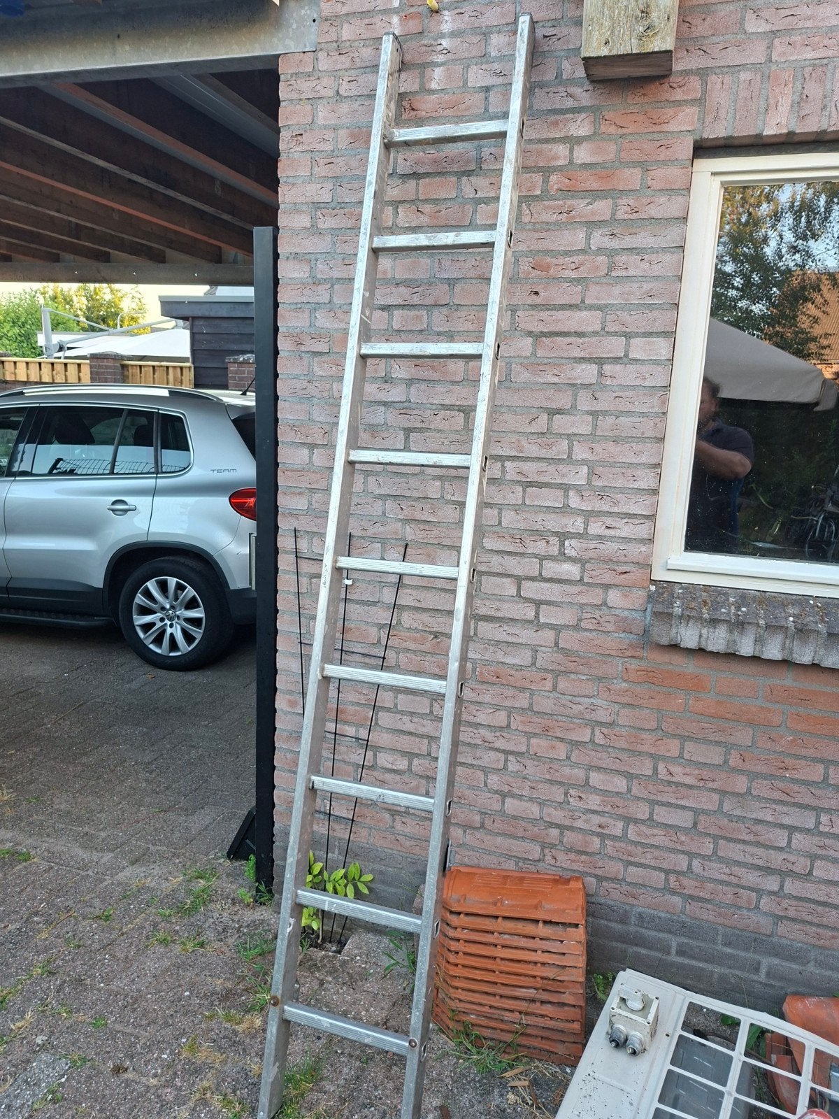 9 trede lader, Doe-het-zelf en Verbouw, Ladders en Trappen, Ophalen, Minder dan 2 meter