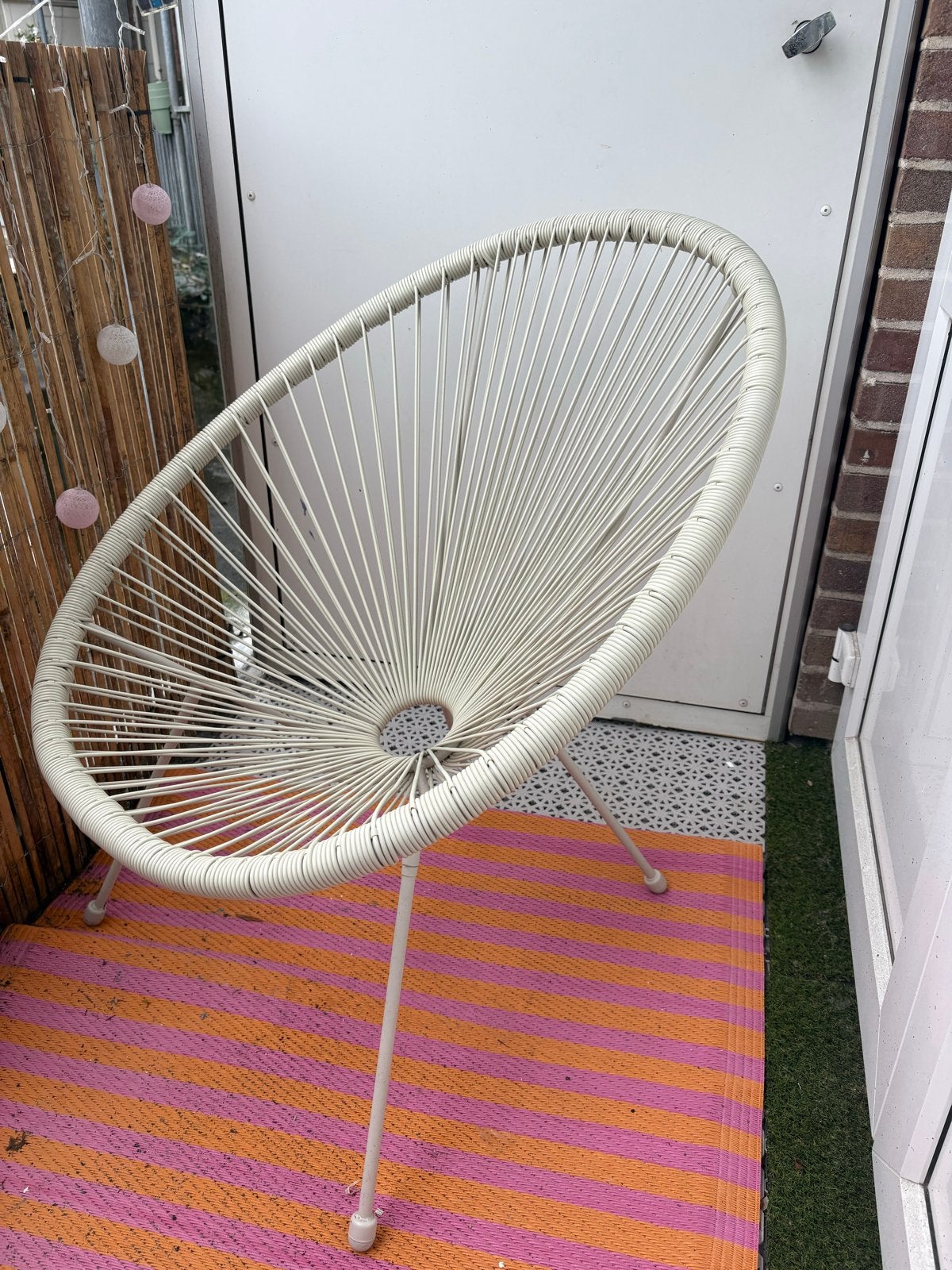 Witte Acapulco stoel - Balcony chair, Huis en Inrichting, Ophalen, Kunststof, Wit, Zo goed als nieuw