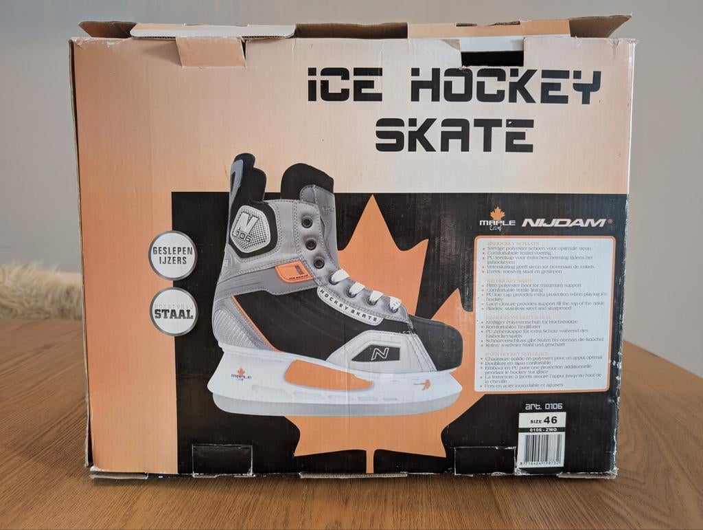 Nijdam ijshockeyschaatsen maat 46 (valt als 45), Ophalen of Verzenden, Zo goed als nieuw, Schaatsen