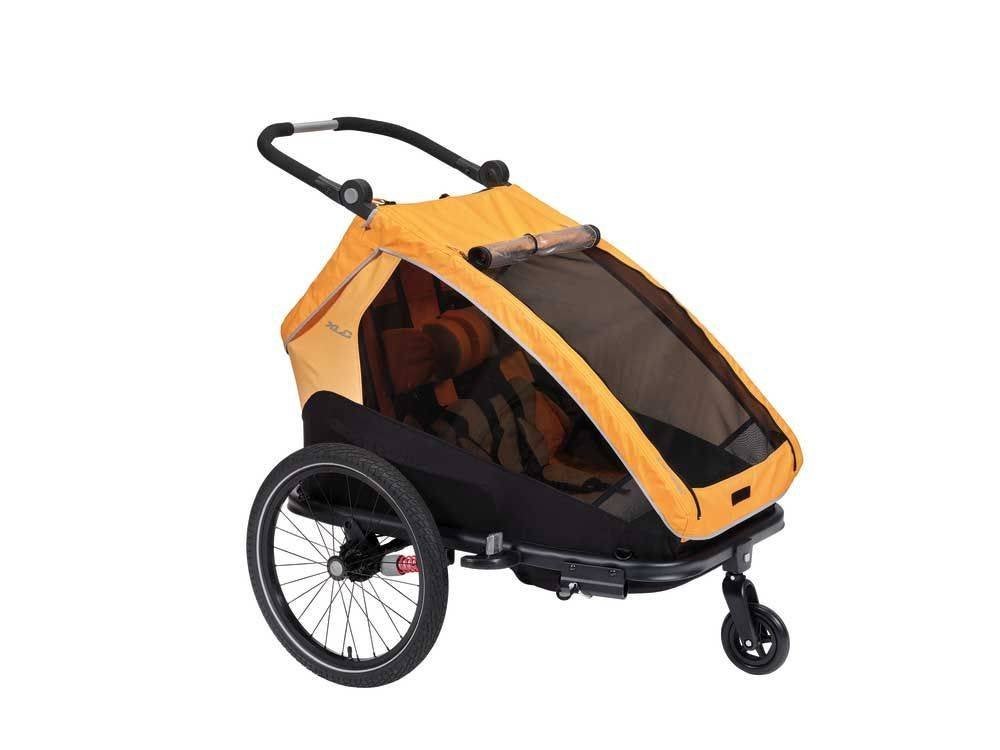 Fietskar 2 kind XLC Duos oranje, Ophalen, Nieuw, Kinderkar, Vering