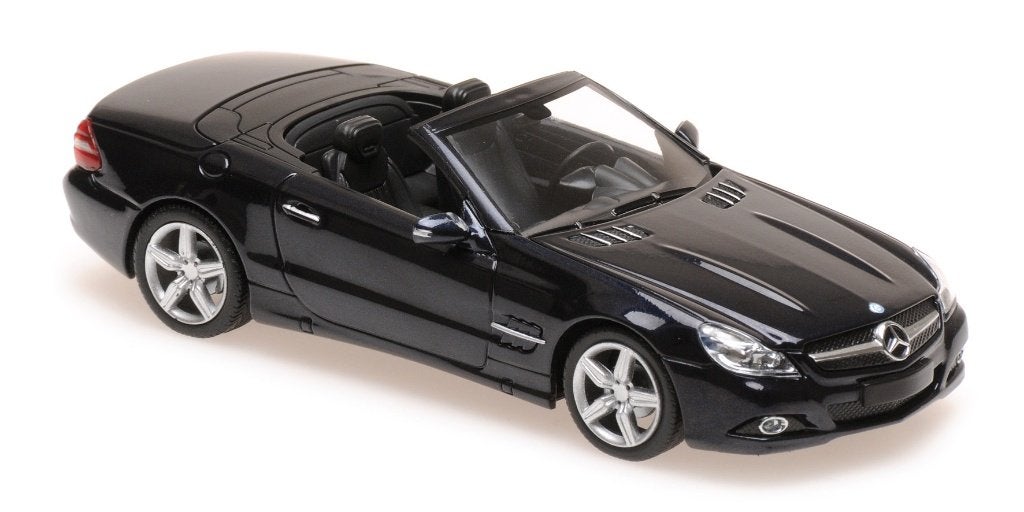 Mercedes Benz SL-Klasse (R230) 2008 Blauw-Metallic in 1:43, Overige merken, Auto, Nieuw, Ophalen of Verzenden
