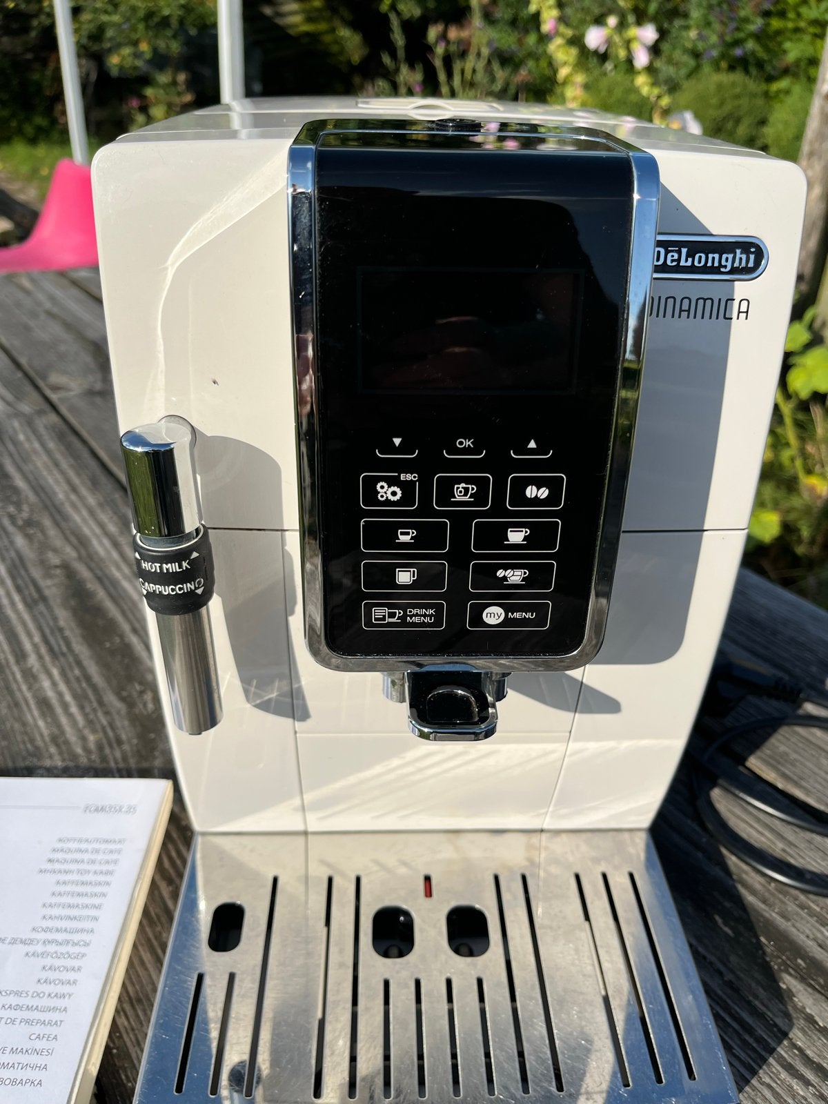 DeLonghi Dinamica ECAM35 Koffiemachine - roomwit, Ophalen, Afneembaar waterreservoir, Koffiemachine, Koffiebonen