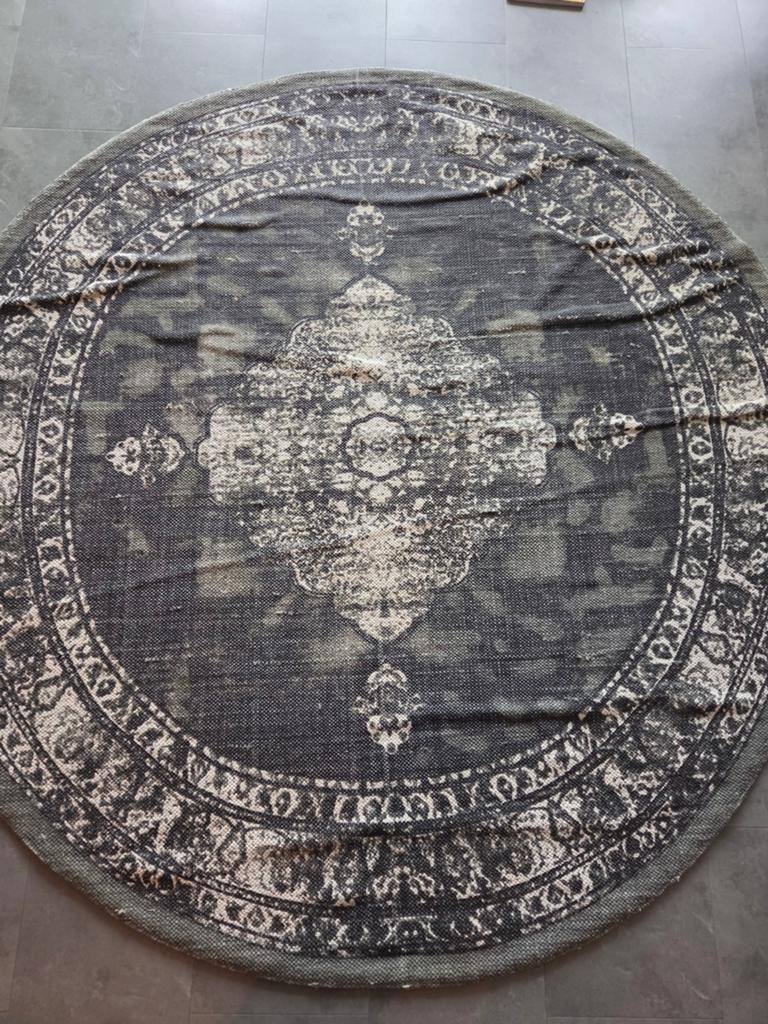 Rond vloerkleed met patroon - Gebruikt, Ophalen, Gebruikt, Rond, 200 cm of meer