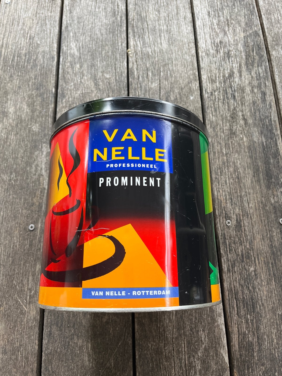 Vintage Van Nelle Koffieblik - Prominent, Mocca Extra, Arome, Ophalen of Verzenden, Gebruikt, Koffie, Van Nelle