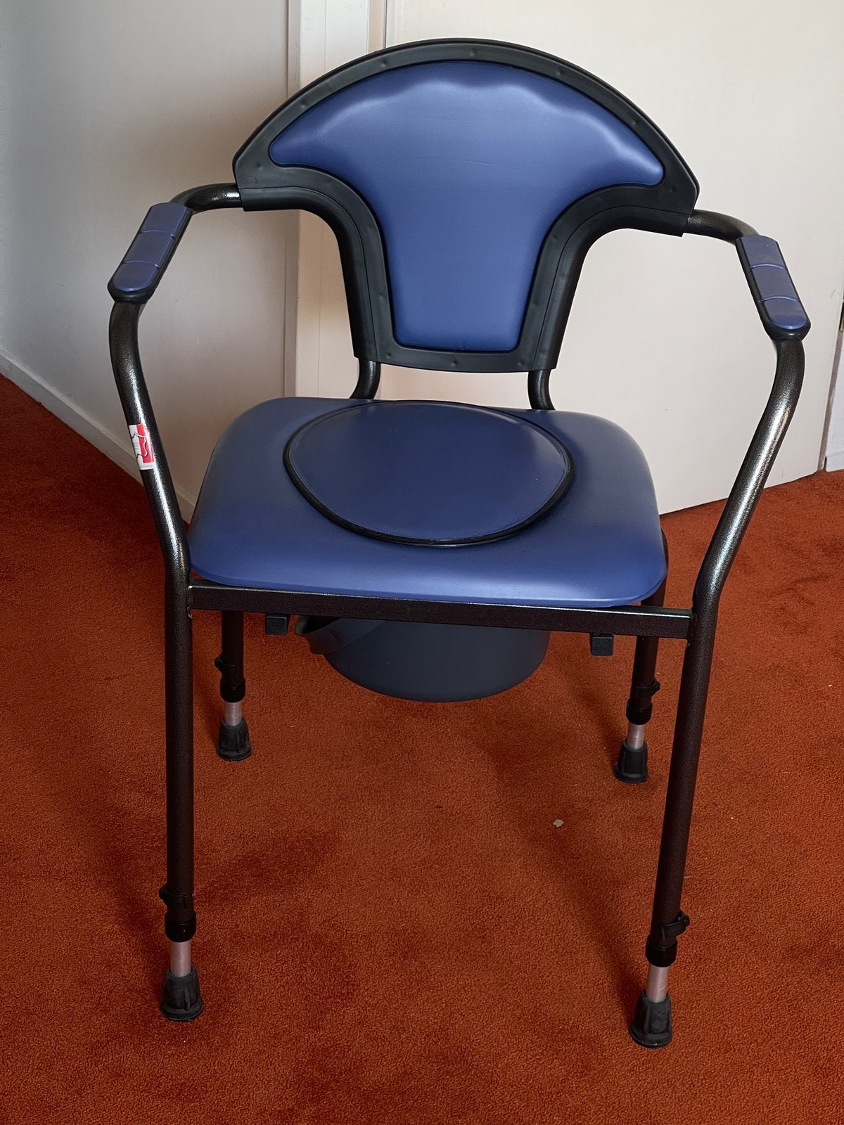 Herdegen Postoel / Po stoel / Toiletstoel Blauw, Diversen, Verpleegmiddelen, Ophalen, Zo goed als nieuw