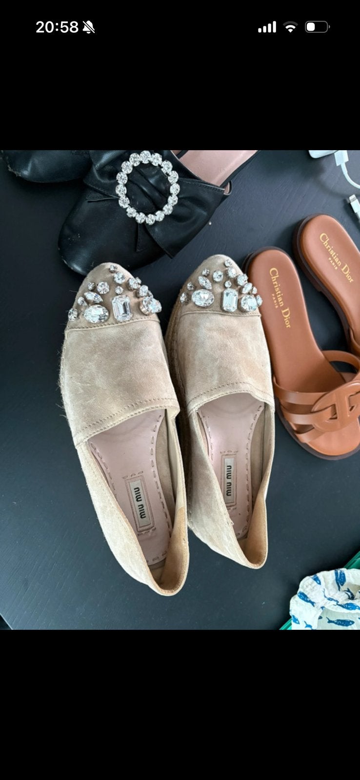 Miu miu schoenen Espadrilles maat 37 beige, Kleding | Dames, Beige, Ophalen of Verzenden, Zo goed als nieuw, Espadrilles of Moccasins