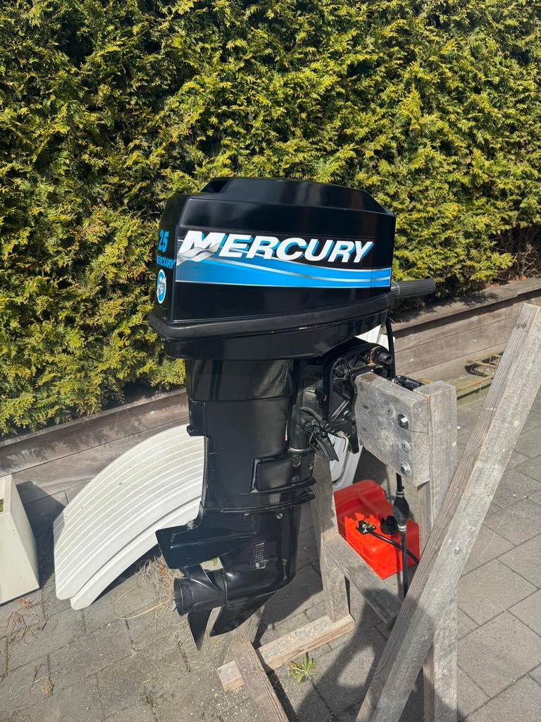 Super nette Mercury 25pk 2-takt buitenboordmotor (1996), Watersport en Boten, Ophalen, Zo goed als nieuw, Motor en Techniek, Motorboot