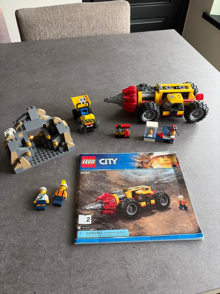 Lego City 60186 Mijnboorvoertuig - Zeer goede staat, City, Lego, Ophalen of Verzenden, Zo goed als nieuw