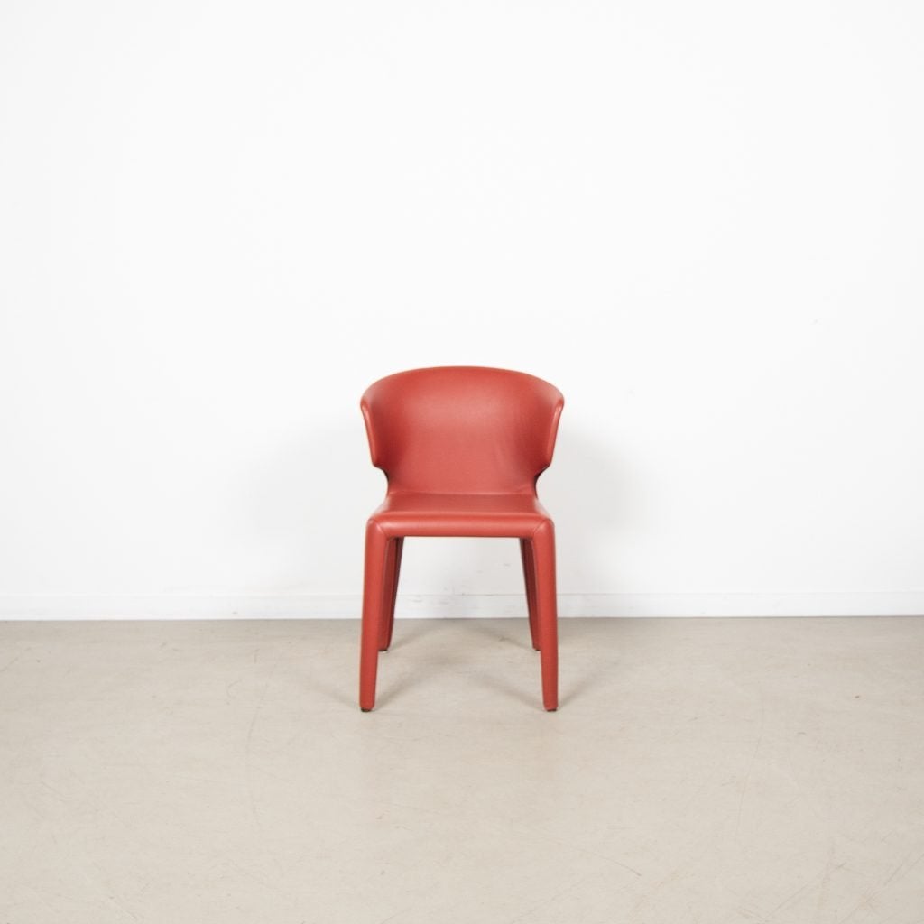 Cassina Hola Stoel Rood Leer, Niet ingevuld, Zo goed als nieuw, Niet ingevuld, Niet ingevuld
